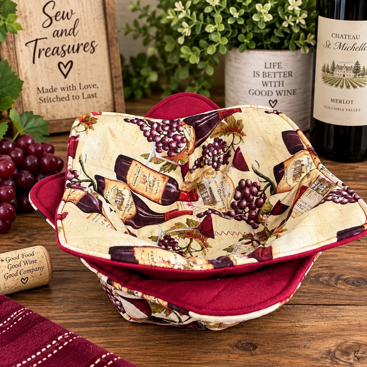 Vintage Vineyard Bowl Cozies